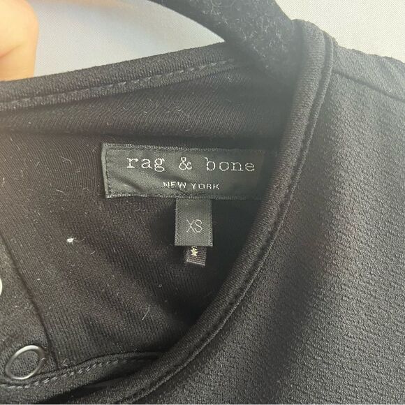 Rag & Bone Black Long Sleeve Mini Dress - Picture 5 of 9